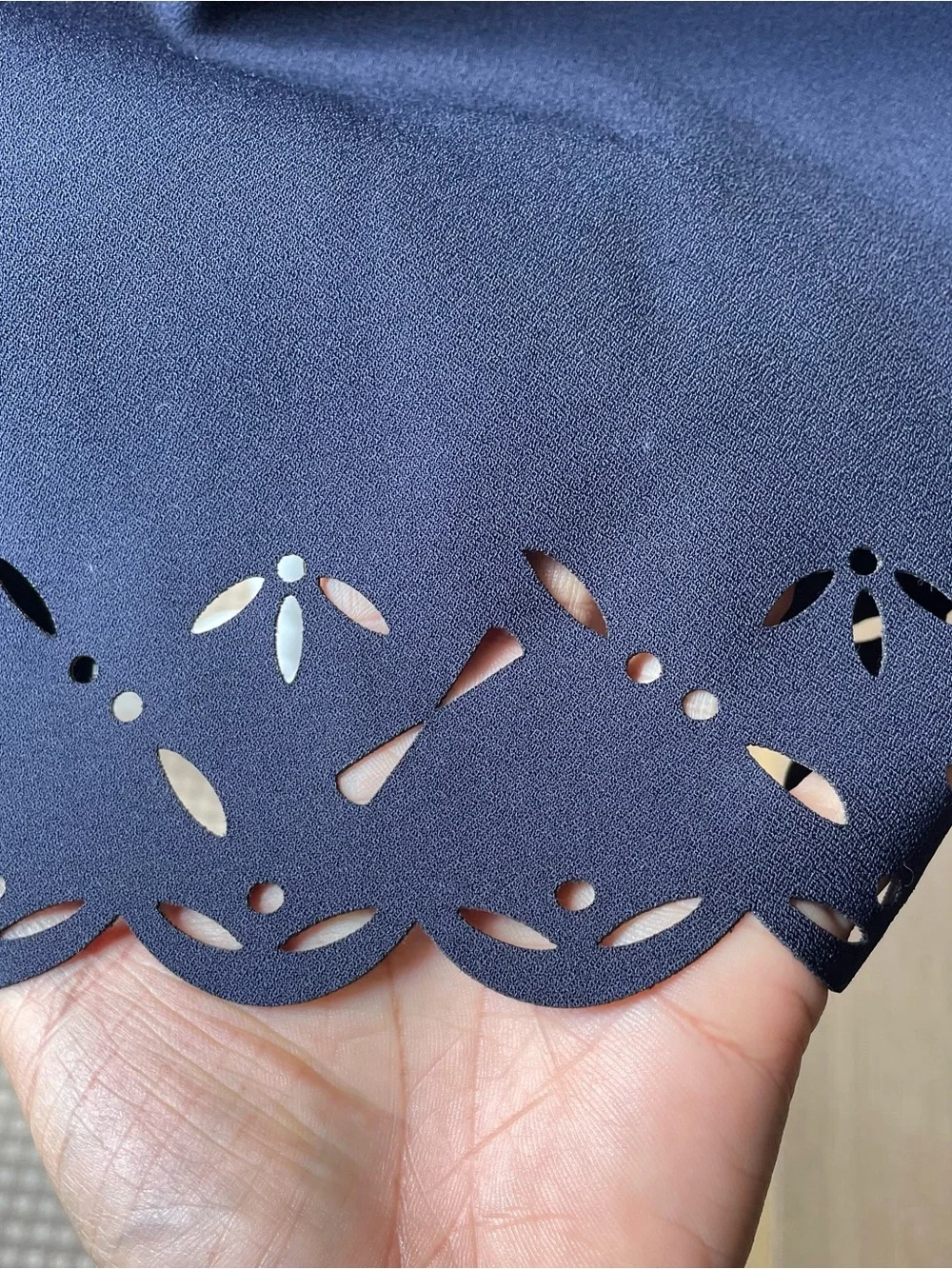 J. Crew Laser-cut Floral Navy Women's Dress Size 6